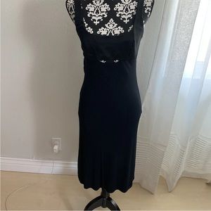 Y2K bebe Dress Women S Sexy  Little Black Dress 90s USA Made LBD Open Back